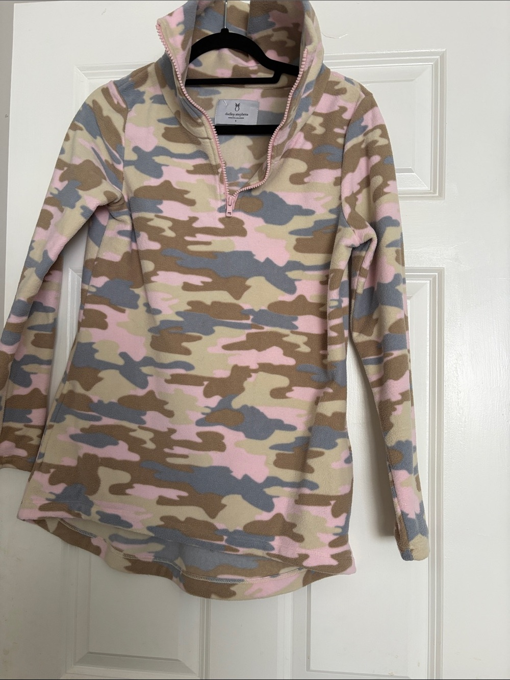Dudley Stephens Cobble Hill Pink Camo Fleece Small